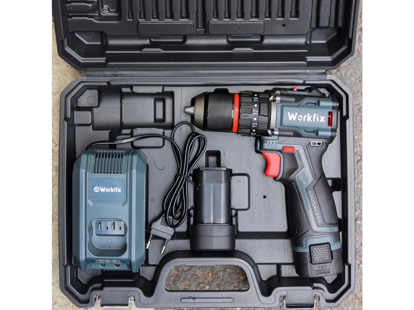 Máy khoan pin Workfix WF-ID1613BL (không chổi than)