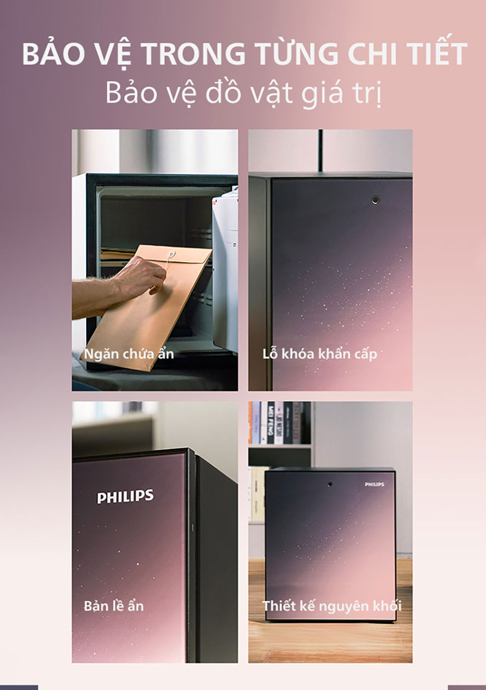Két sắt nhập khẩu thông minh chống cháy Philips SBX501-5C0