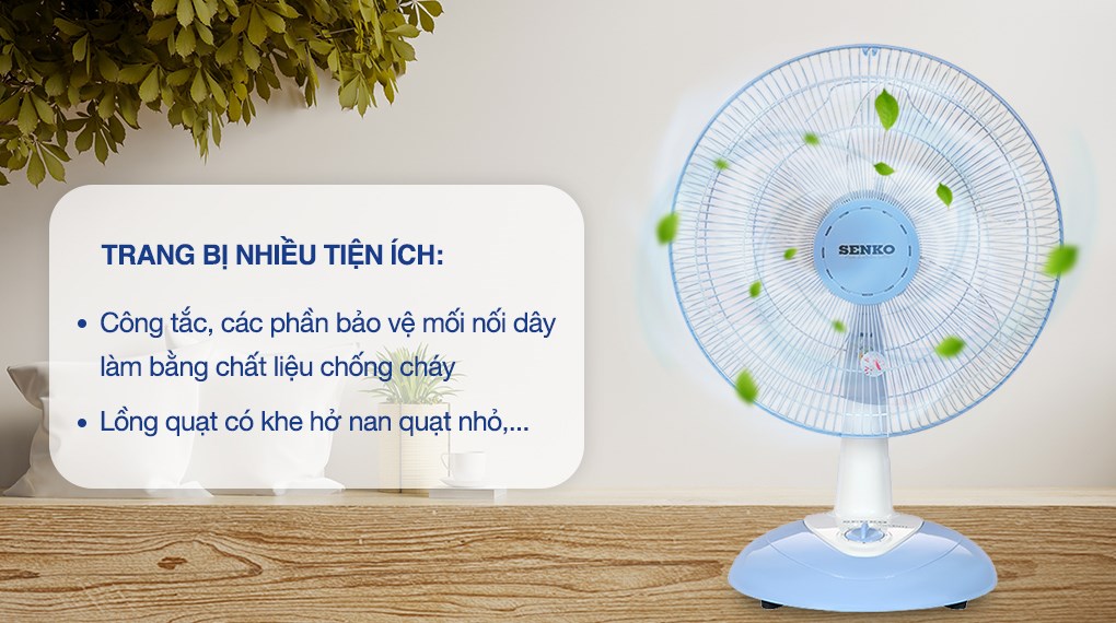 Quạt bàn Senko 3 cánh B1612 47W