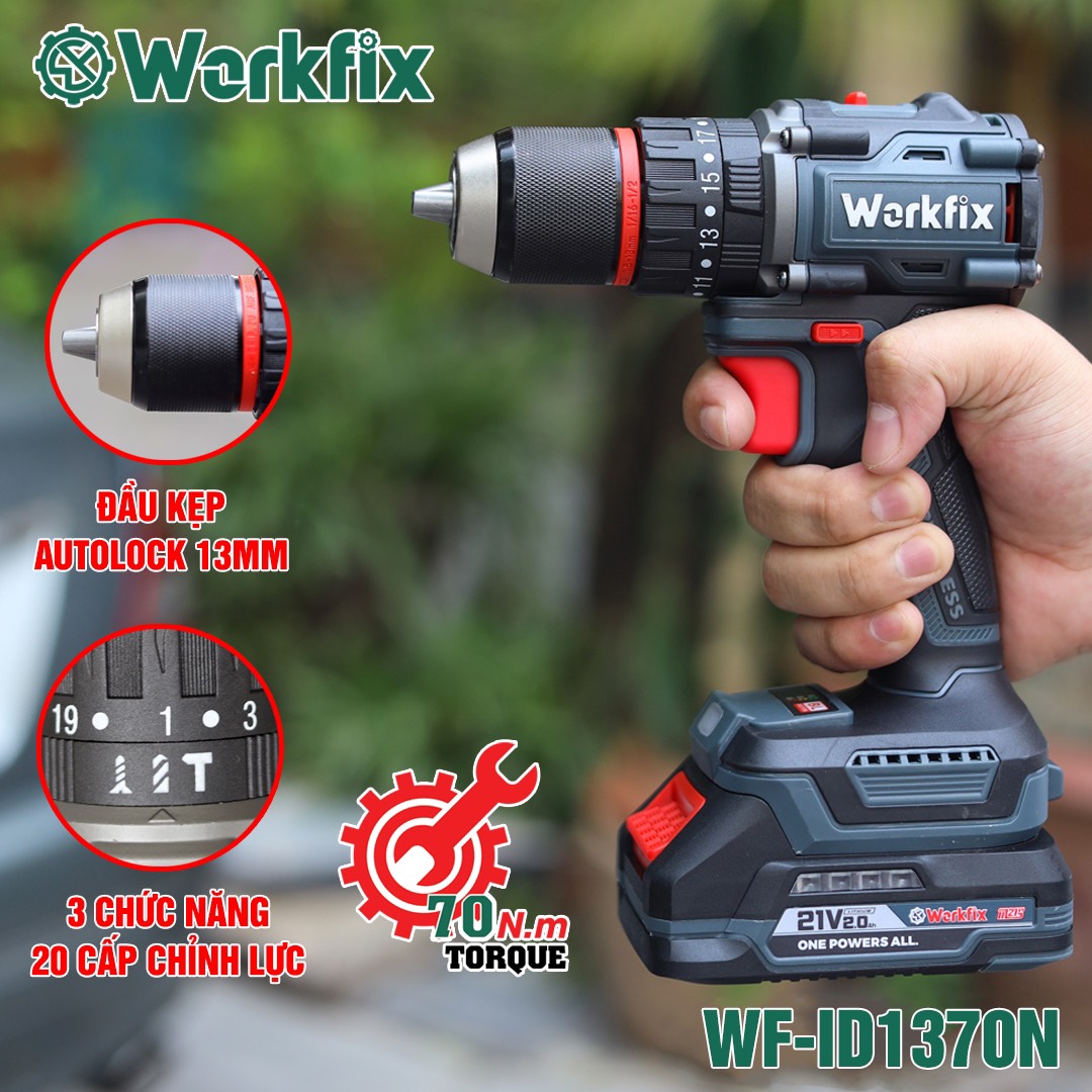 Máy Khoan 13mm Workfix WF-ID1370N