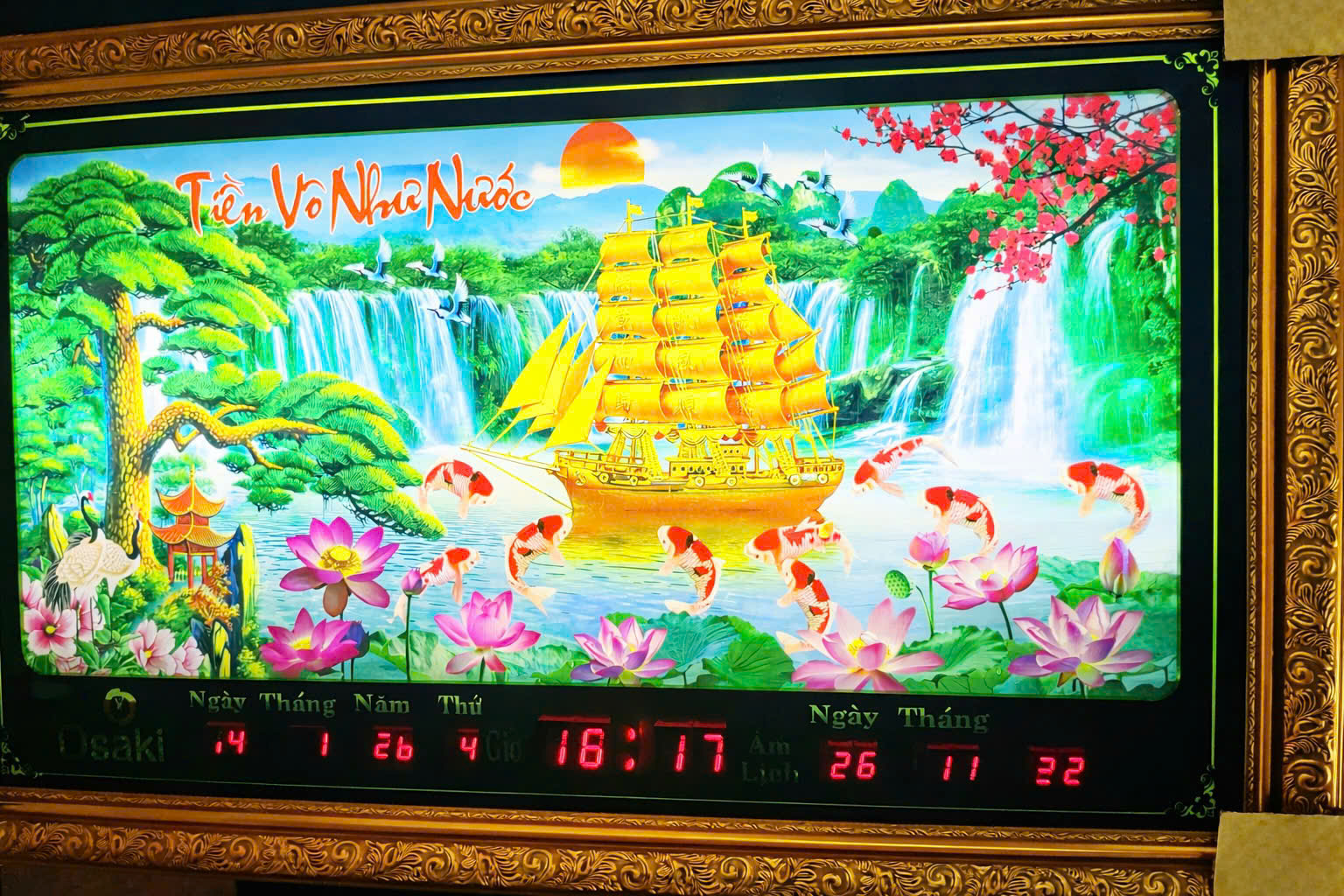 Đồng hồ vạn niên Tiền Vô Như Nước 90cmx50cm