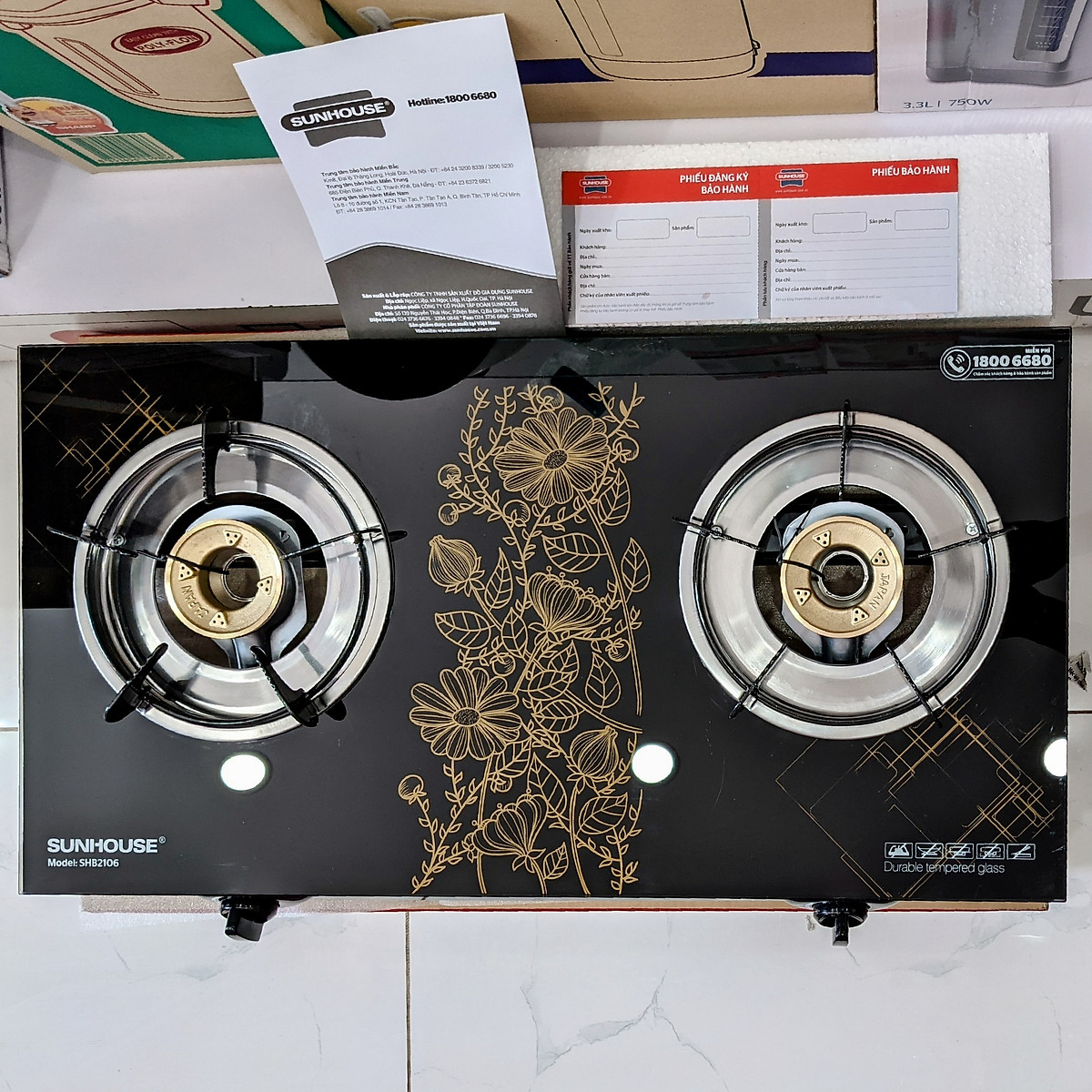 Bếp gas dương kính Sunhouse SHB2106