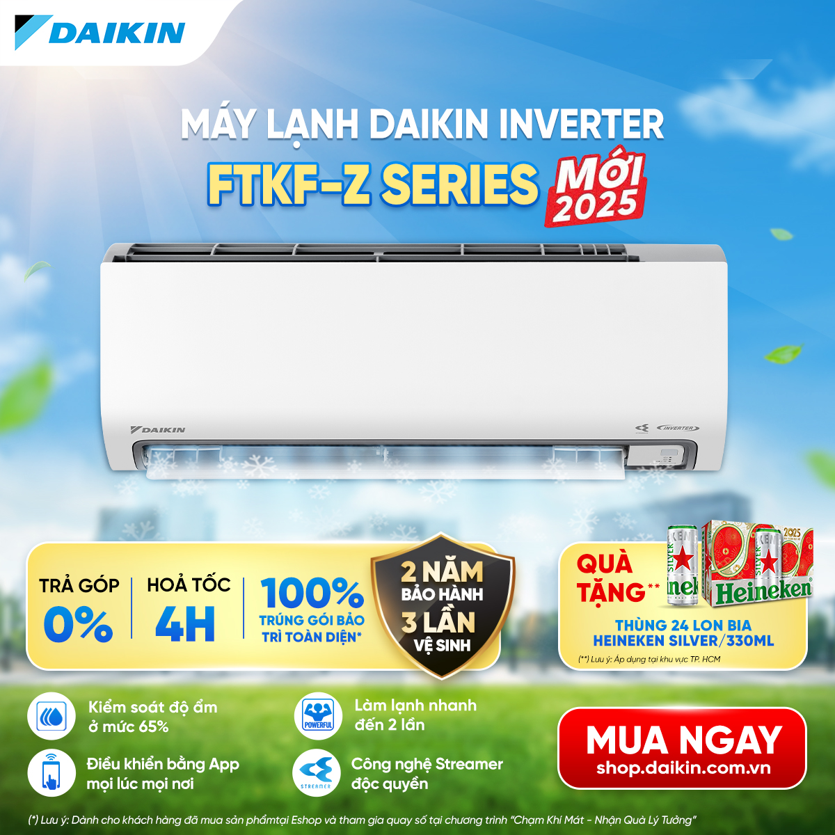 Máy lạnh Daikin Inverter 1 HP F/ATKF25ZVMV