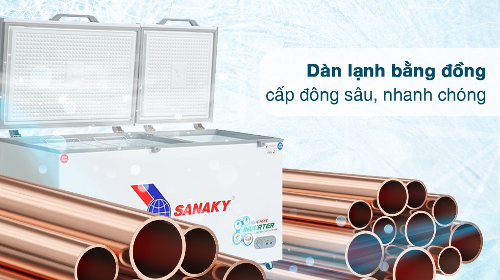 Tủ đông Sanaky Inverter 485 lít VH-6699W3