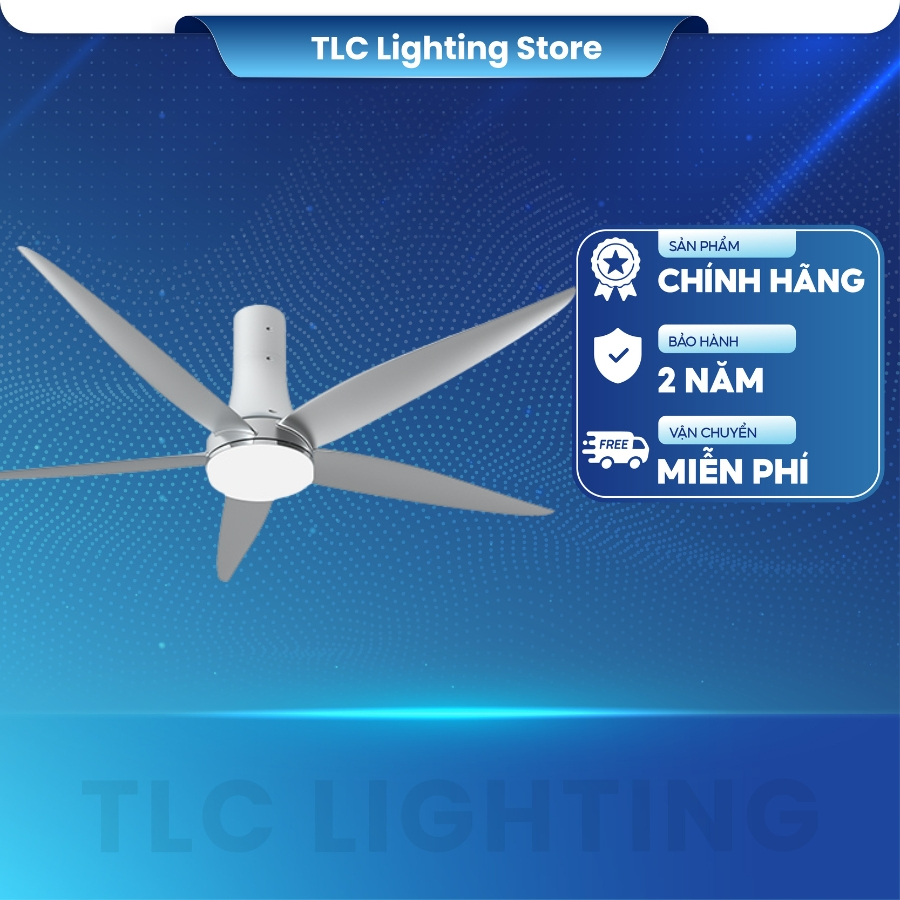 Quạt trần ECOVENTO Hoa Lan – Màu bạc