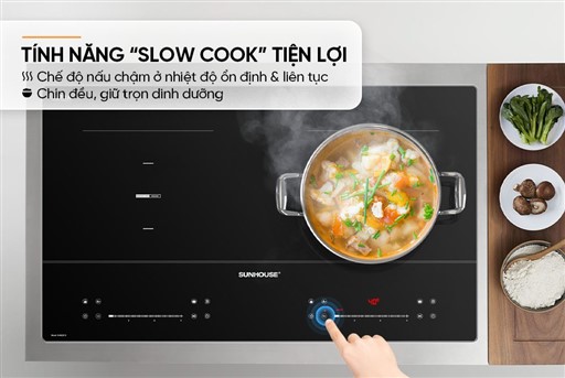 Bếp đôi điện từ Sunhouse SHB82012 2200W