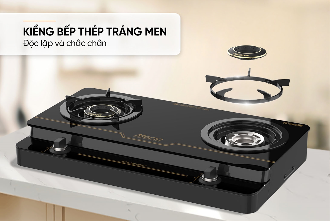 Bếp gas dương kính Sunhouse MMB33052-V