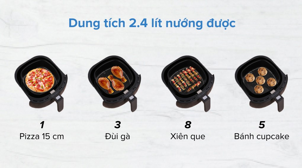 Nồi chiên không dầu Philips HD9220/20 2.4 lít
