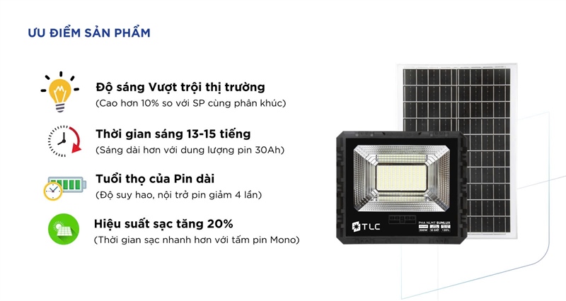 TLC Đèn pha NLMT Sunlux 300W trắng