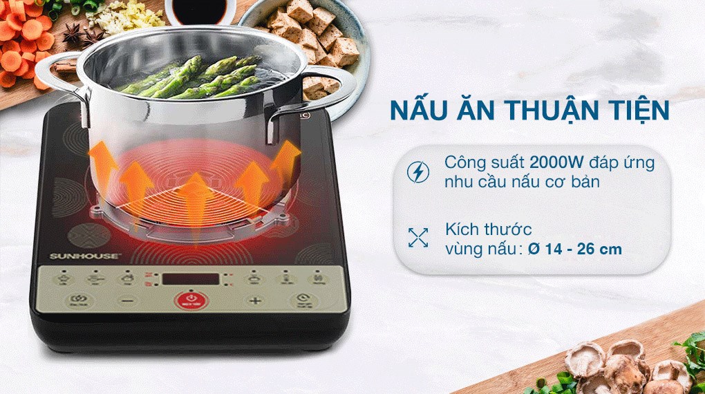 Bếp từ đơn Sunhouse SHD6162 2000W