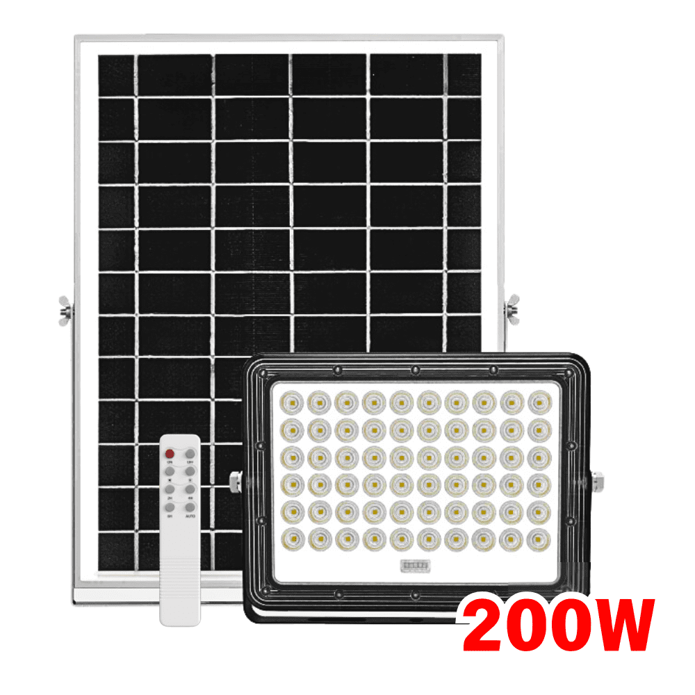 Đèn chiếu pha năng lượng mặt trời Điện Quang solar 200W V02 Ánh Sáng Trắng