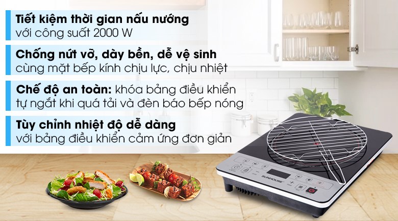 Bếp hồng ngoại đơn Sunhouse SHD 6005(EMC) 2000W