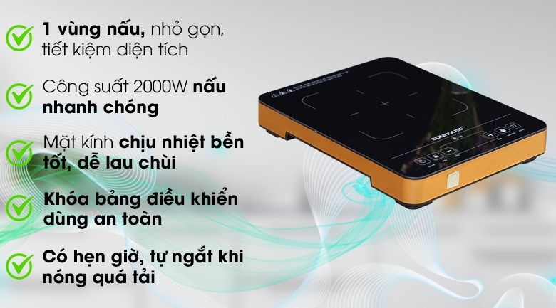 Bếp hồng ngoại đơn Sunhouse SHD 6015(EMC) 2000W
