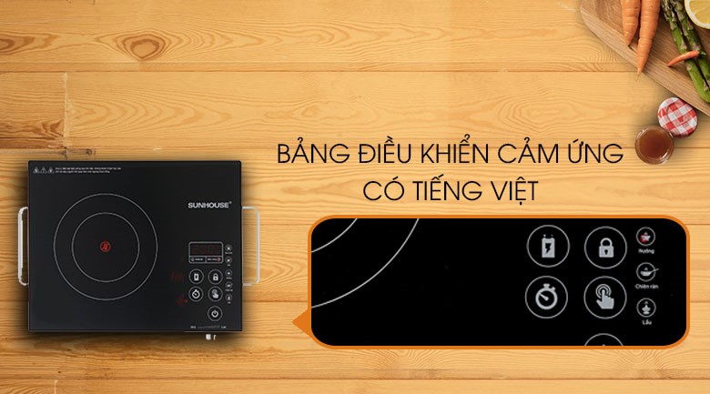 Bếp hồng ngoại đơn cảm ứng Sunhouse SHD6017 2000W