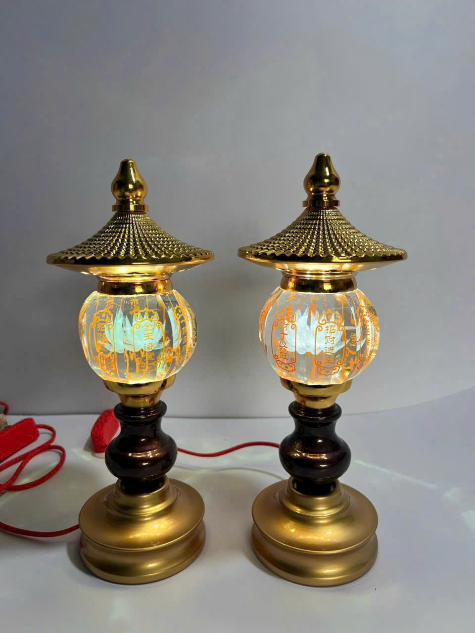 Đèn thờ phật pha lê cao cấp