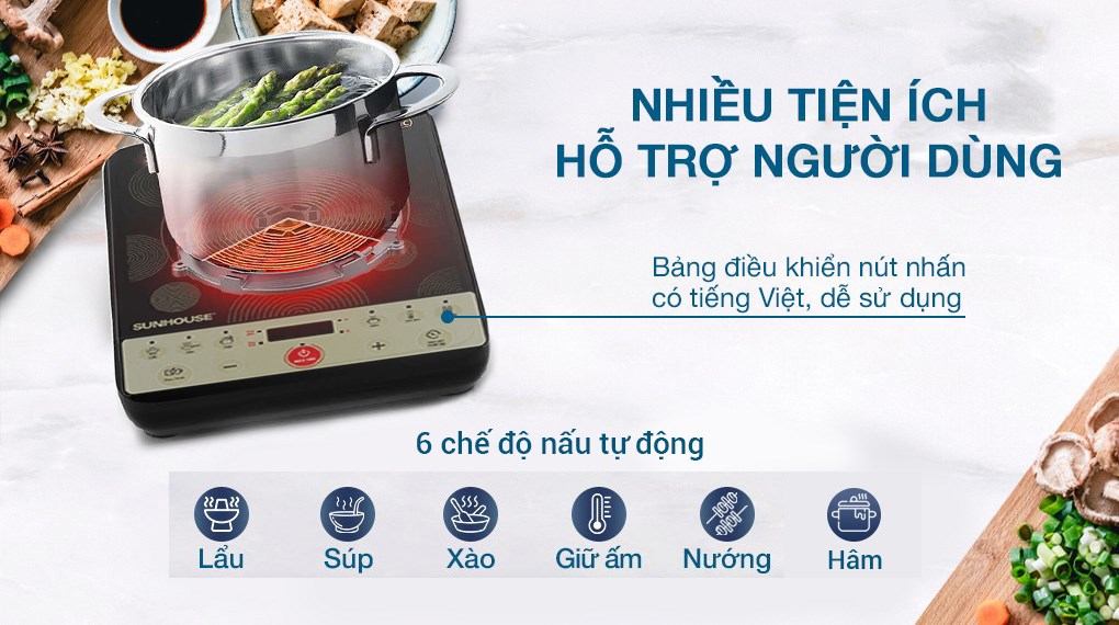 Bếp từ đơn Sunhouse SHD6162 2000W