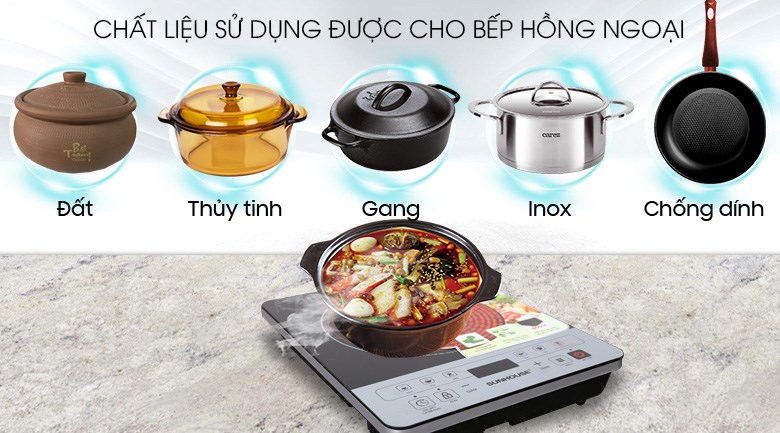 Bếp hồng ngoại đơn Sunhouse SHD 6005(EMC) 2000W