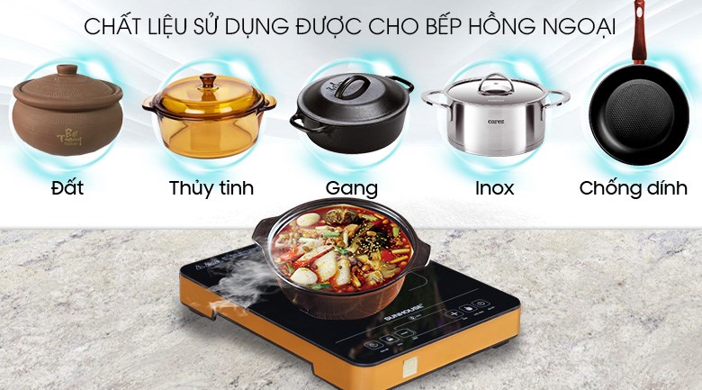 Bếp hồng ngoại đơn Sunhouse SHD 6015(EMC) 2000W