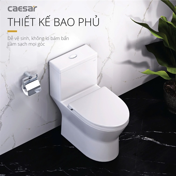 Bàn cầu liền khối nắp rơi êm C1374 CAESAR
