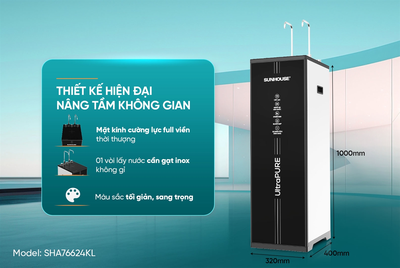 Máy Lọc Nước RO UltraPURE Sunhouse SHA76624KL 11 Lõi