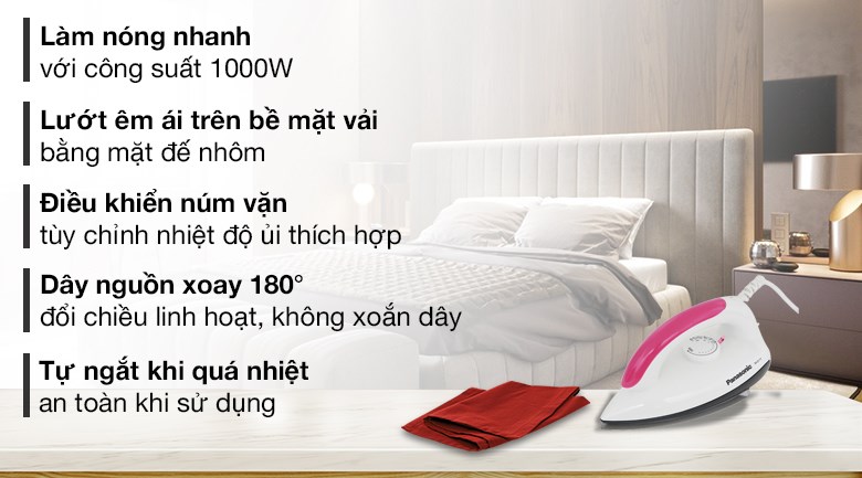 Bàn ủi khô Panasonic NI-317TVRA 1000W