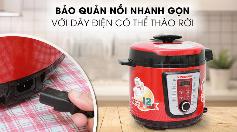 Nồi áp suất điện Sunhouse SHD 1767 6 lít