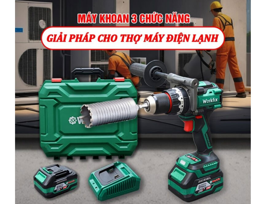 Máy khoan pin Workfix WF-ID160AK - 13mm