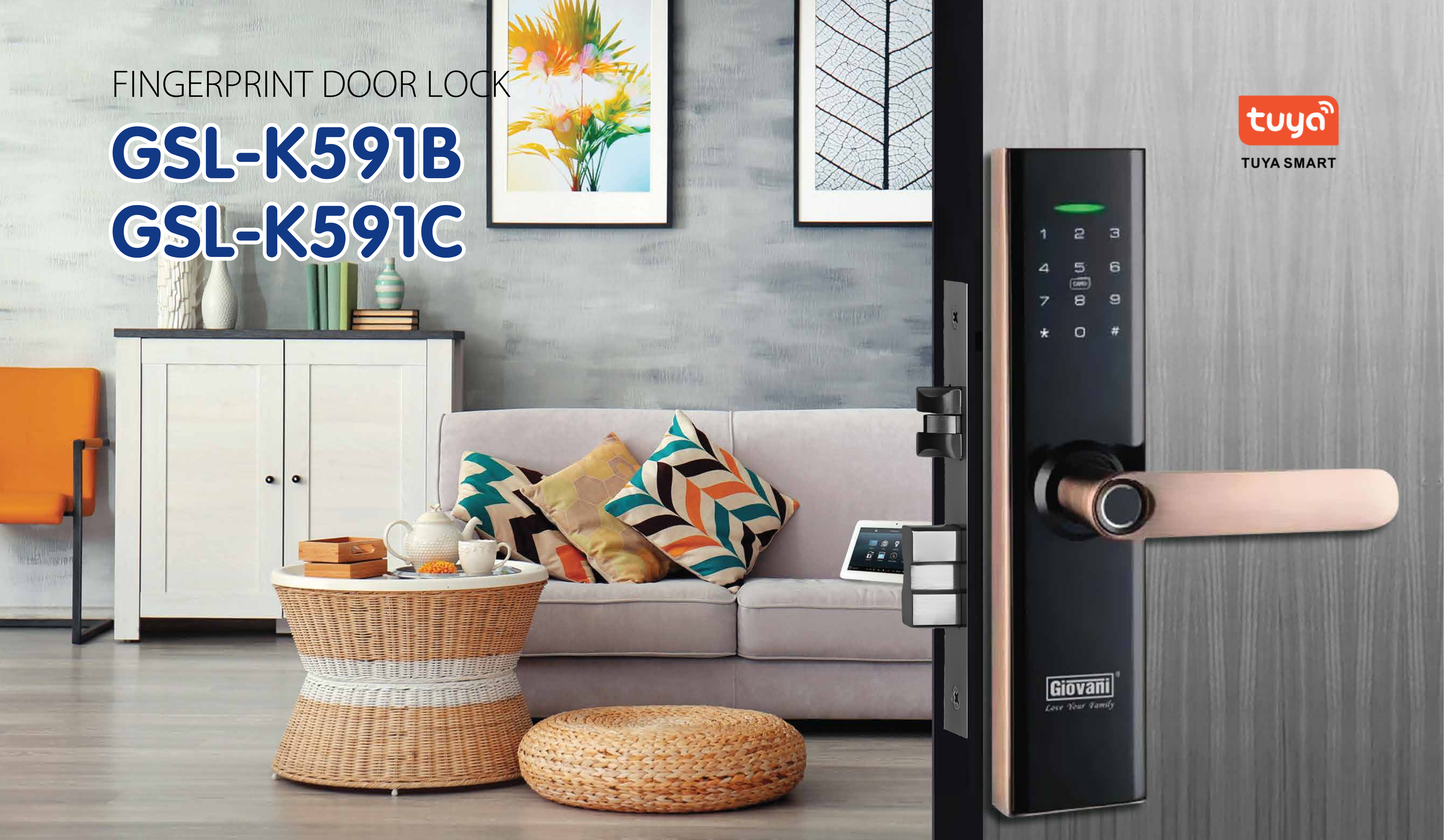 KHÓA VÂN TAY THÔNG MINH GIOVANI GSL-K591B/C