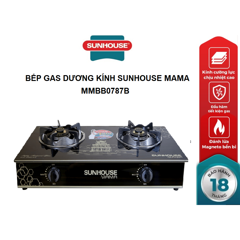 Bếp gas dương kính Sunhouse MAMA MMBB0787B