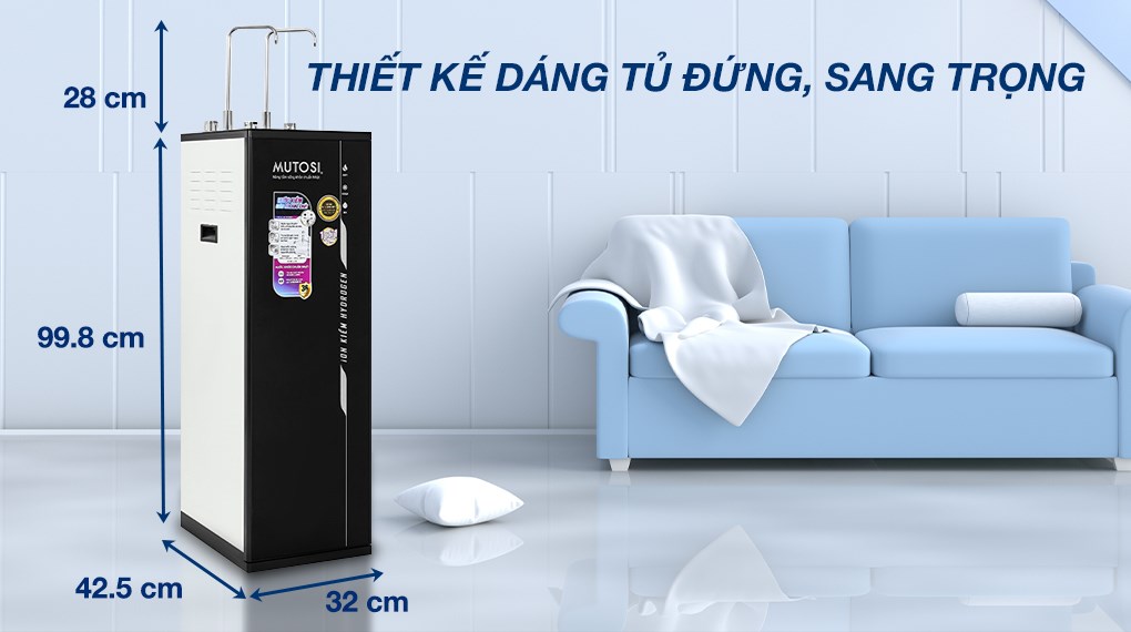 Máy lọc nước RO nóng nguội lạnh Hydrogen ion kiềm Mutosi MP-S1021H 10 lõi 