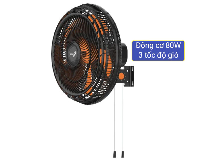 Quạt treo ASIAVINA Turbo X - VY627890 - Đen