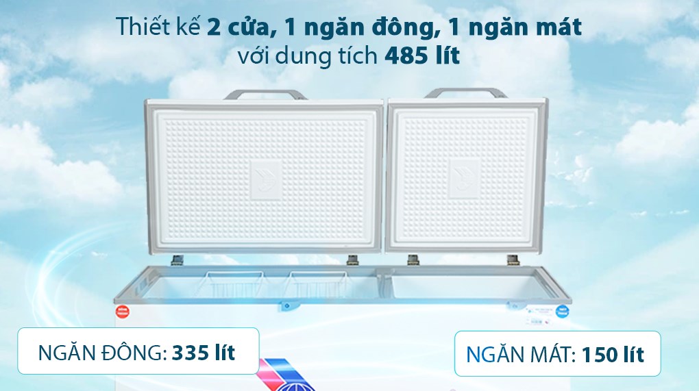 Tủ đông Sanaky Inverter 485 lít VH-6699W3