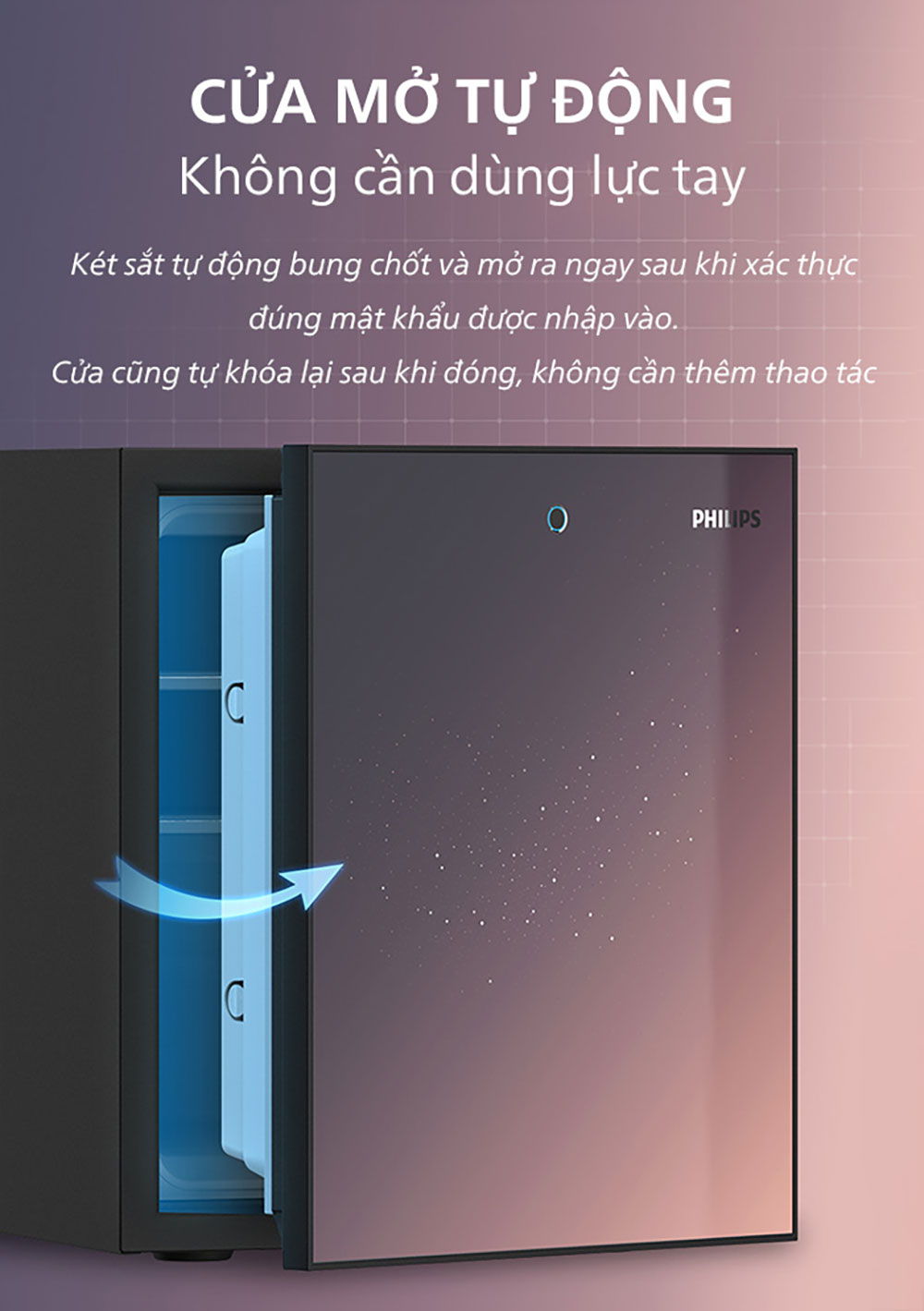 Két sắt nhập khẩu thông minh chống cháy Philips SBX501-5C0