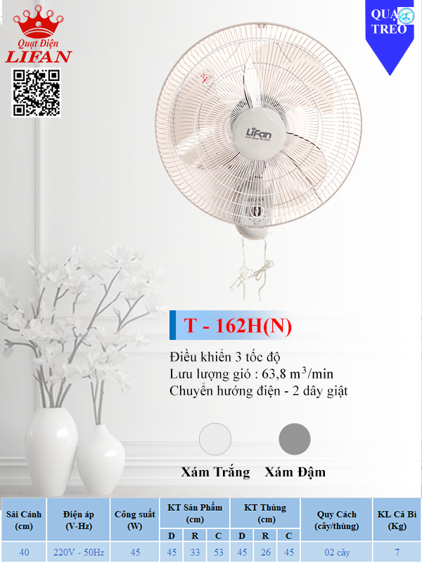 QUẠT TREO LIFAN T-162H