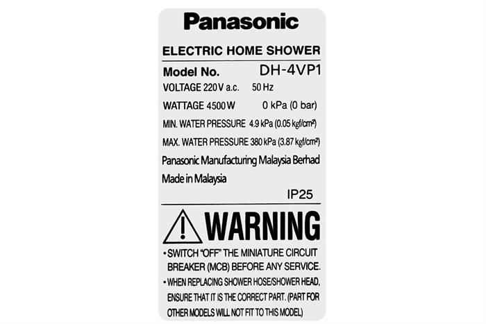 Máy nước nóng trực tiếp Panasonic 4500W DH-4VP1VW