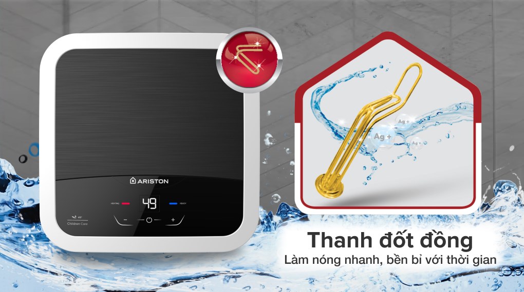 Máy nước nóng gián tiếp Ariston 15 lít AN2 15 LUX-D AG+