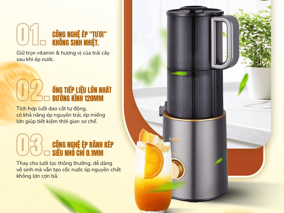 Máy ép chậm UNIE USJ866