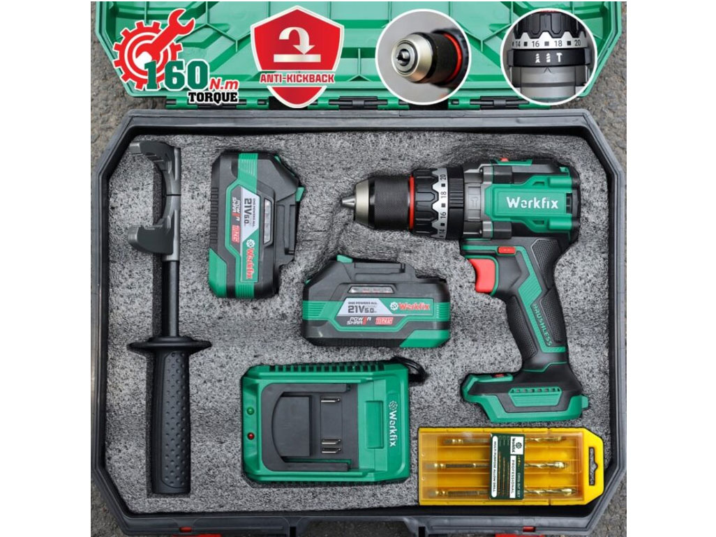 Máy khoan pin Workfix WF-ID160AK - 13mm