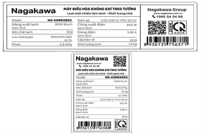 Máy lạnh Nagakawa 1 HP NS-C09R2B52