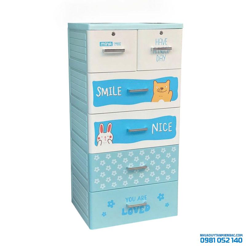 Tủ nhựa Duy Tân Mina 5 tầng (dương, chó và thỏ)