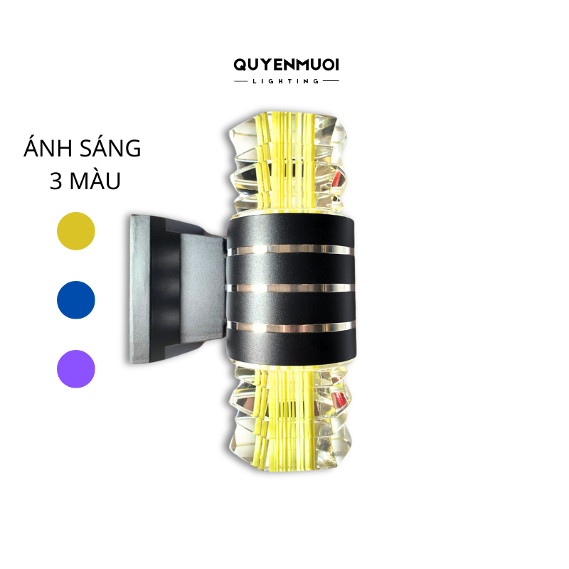 Đèn trụ hắt tường vàng