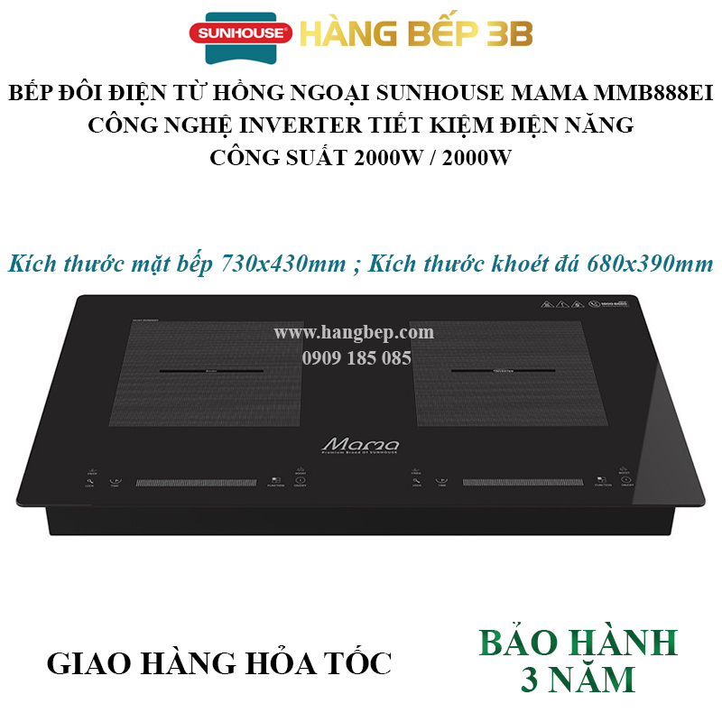 Bếp điện từ hồng ngoại Sunhouse Mama MMB888EI nhập khẩu Thái Lan