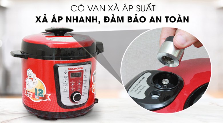 Nồi áp suất điện Sunhouse SHD 1767 6 lít