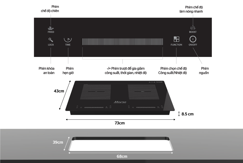Bếp điện từ hồng ngoại Sunhouse Mama MMB888EI nhập khẩu Thái Lan