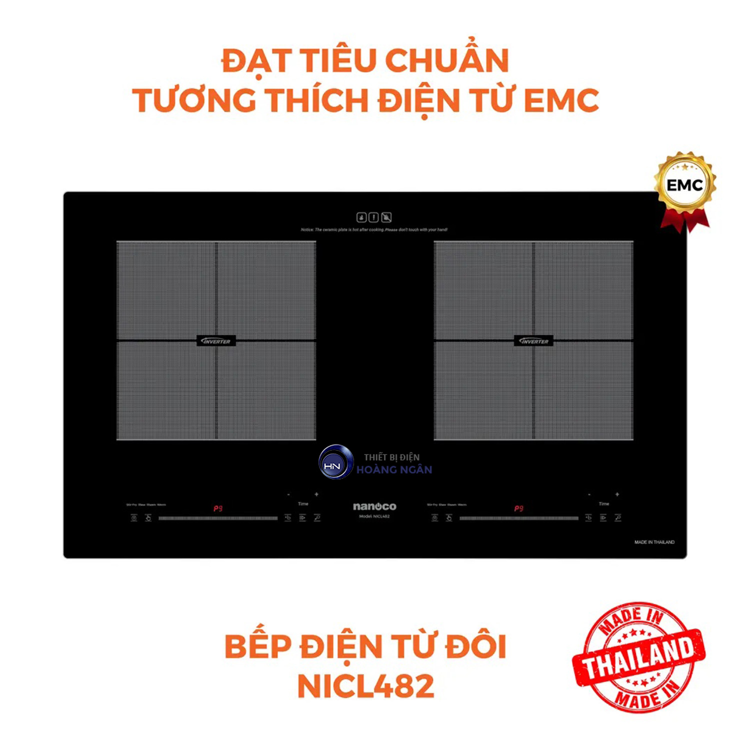 Bếp điện từ đôi Nanoco model NICL482