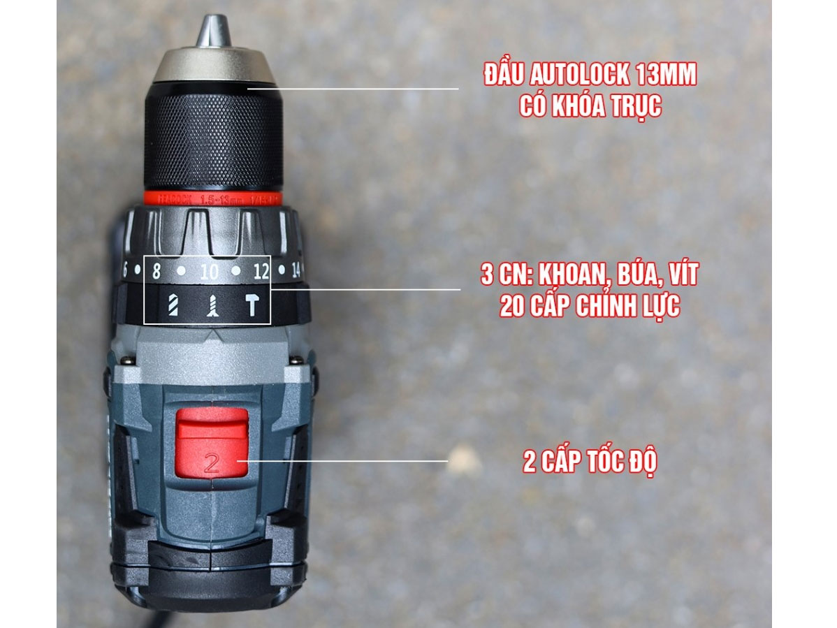 Máy khoan pin Workfix WF-ID13100AK