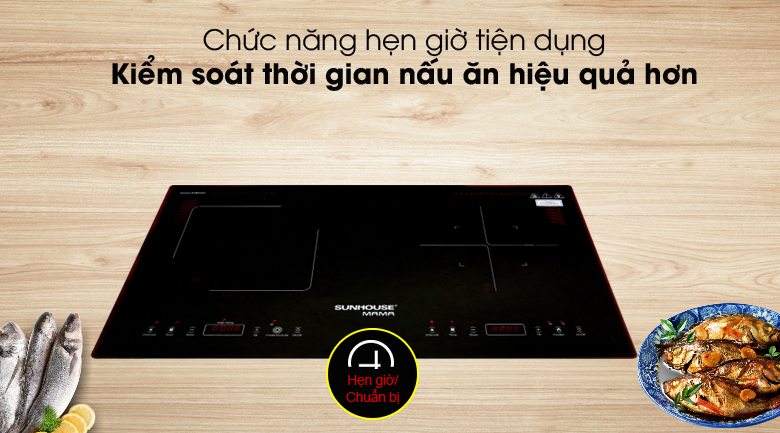 Bếp từ hồng ngoại lắp âm Sunhouse Mama SHB 9100