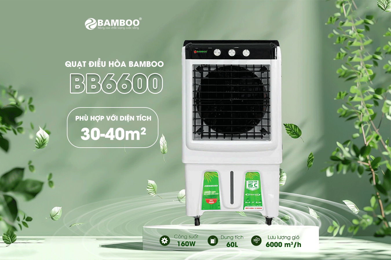Quạt điều hòa Bamboo BB6600