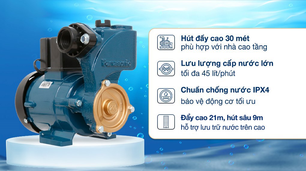 Máy bơm nước đẩy cao Panasonic GP-200JXK-SV5 200W