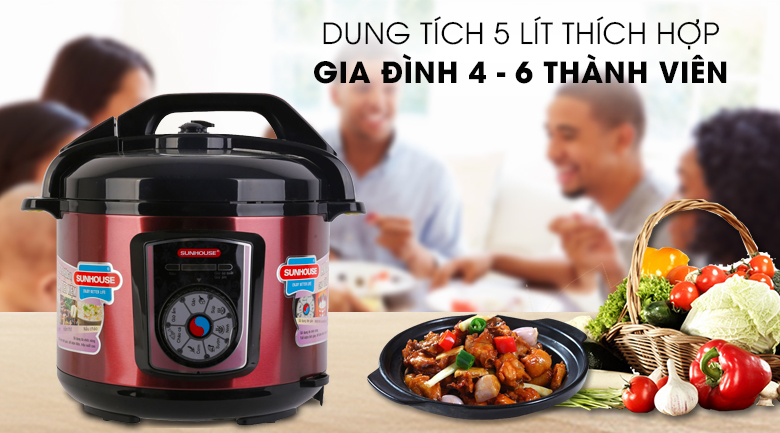 Nồi áp suất điện Sunhouse SHD1755 5 lít